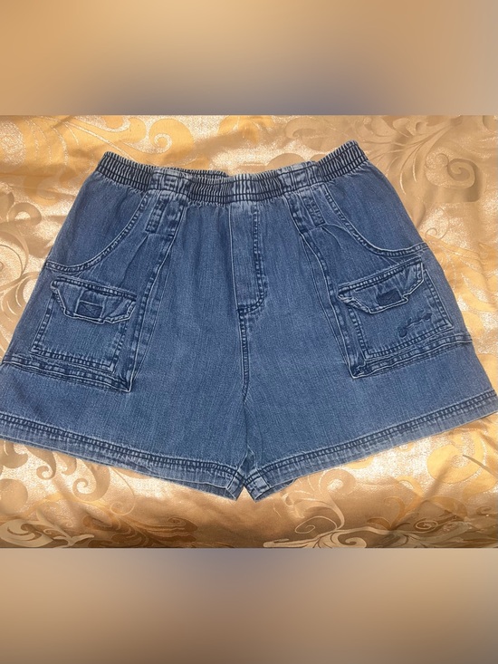 Jonathan Logan Pants - Vintage Jonathan Logan Denim Cargo Shorts Size Large Elastic Waist Jorts